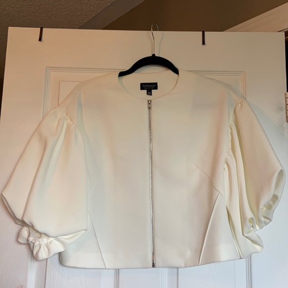 Topshop super puff sleeve sweater/light coat - Picture 1 of 2